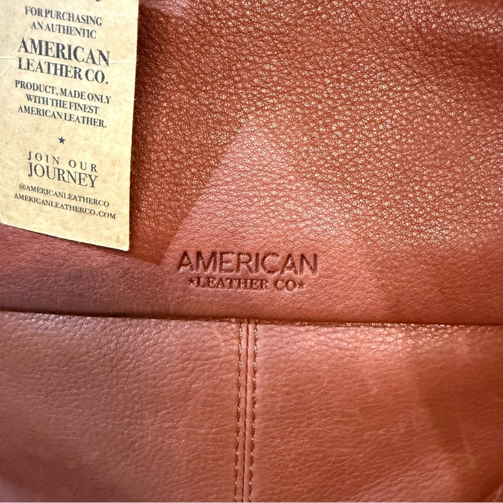 American Leather Co. Women's Leather Backpack - Chestnut Brown - Picture 8 of 12